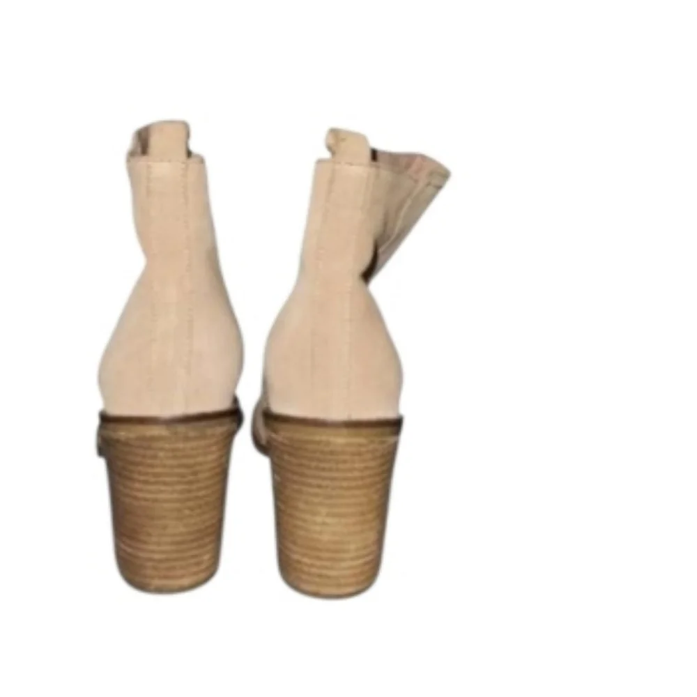 Seychelles Genuine Leather Upper Suede Tan Brown Ankle Boot Bootie Shoe Women 9 - Picture 4 of 11